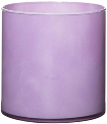 OttoSimon vase cylinder lavender purple glass decor 15x15 cm