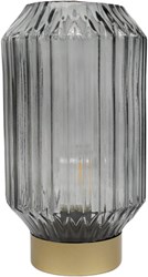 LED table lamp battery operated - Glass decorative lamp transparent