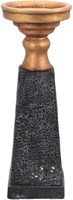Candle Holder Laya gold-black 34 cm - snakeskin design - PTMD