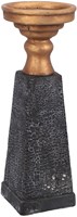 Candle Holder Laya gold-black 34 cm - snakeskin design - PTMD-2