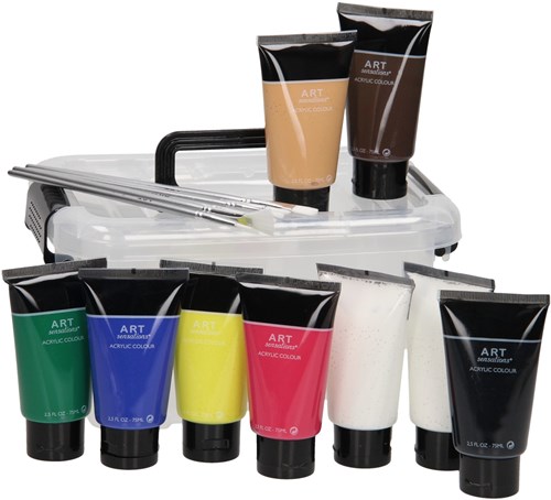 Creative Craft Group acrylic paint starter set painting 15-piece with brushes-2