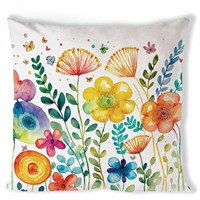 Ambiente cushion cover decorative pillow cotton 40x40cm multicolour floral