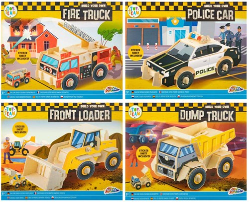 Creative Craft Group wooden 3D vehicle construction kit toy