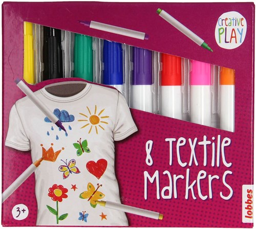 Lobbes Textielmarkers, 8st.