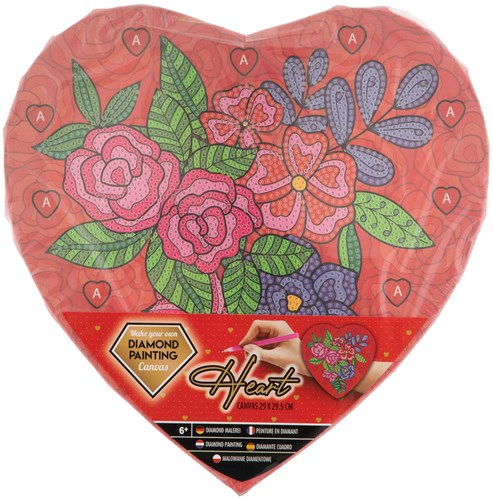 Creative Craft Group diamond painting heart canvas craft set 29x29 cm-2