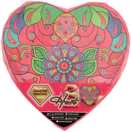 Creative Craft Group diamond painting heart canvas craft set 29x29 cm-3