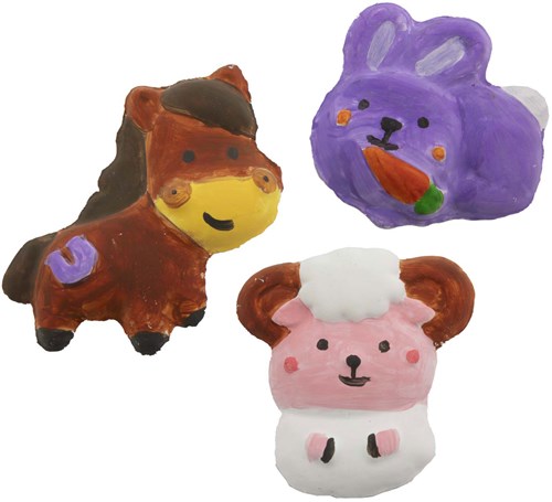 Creative Craft Group plaster farm animals craft set painting-3