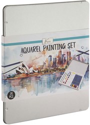 Creative Craft Group watercolor paint set - 28-piece painting in metal box