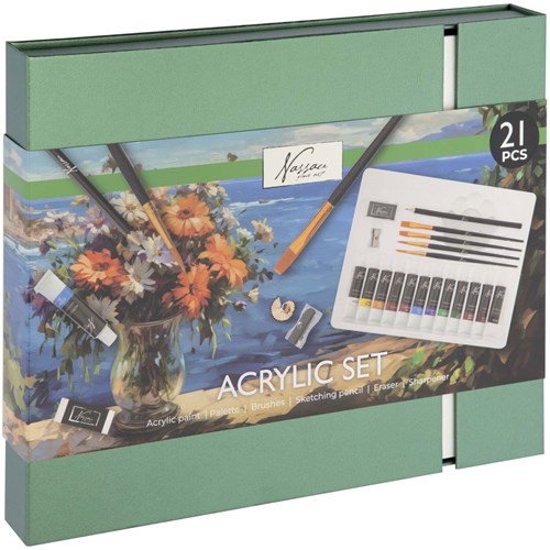 Aquarel Art Verf- en Tekenset, 21dlg.