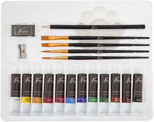 Aquarel Art Verf- en Tekenset, 21dlg.-2