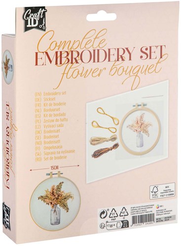 Borduurset Vaas met Bloemen-2
