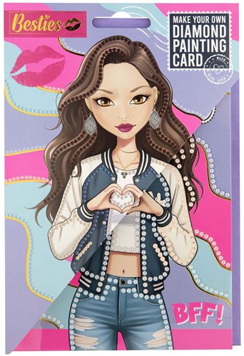 Creative Craft Group diamond painting card craft set for kids 18x12.5cm-3