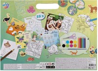 Creative Craft Group animal coloring book craft set with stickers and paint-2