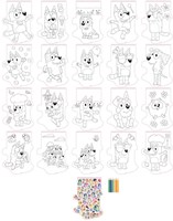 Creative Craft Group Bluey colouring set pencils and stickers-2