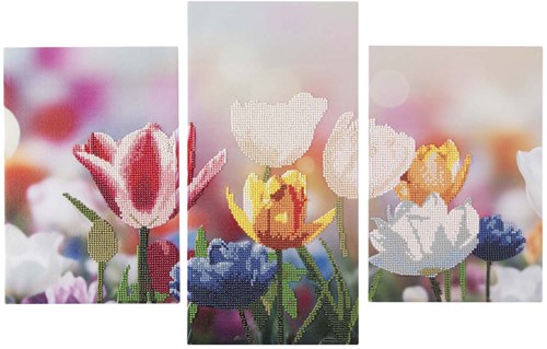 Creative Craft Group diamond painting triptych flowers set painting craft