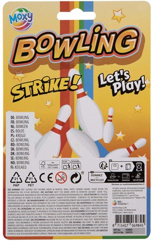 Pocket bowling set mini white toy bowling for kids-2
