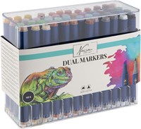 Creative Craft Group marker set - 48 dual markers in storage box