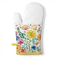 Ambiente oven glove kitchen accessory cotton white floral print