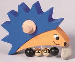 nic wooden toy blue hedgehog - educational wooden toy