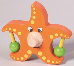 nic wooden toy starfish orange - educational game for children