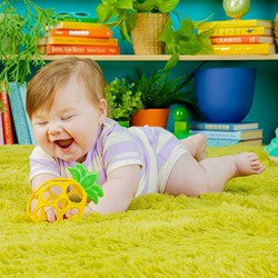 Oball teether baby toy pineapple - colorful and flexible design