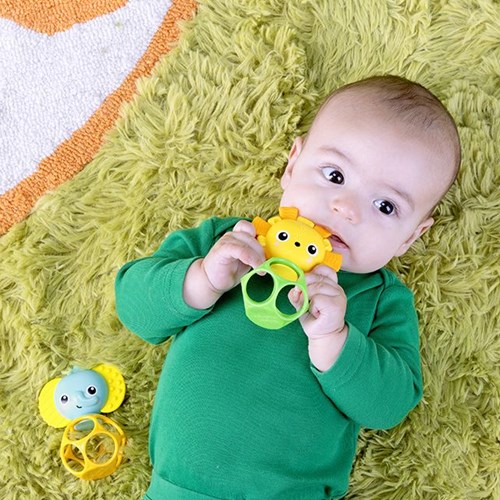 Oball teething toy baby Soother Pals Easy-Grasp - multicolor