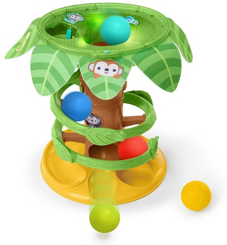 Bright Starts baby marble run Tropical Twirl Ball Play Toy jungle-2