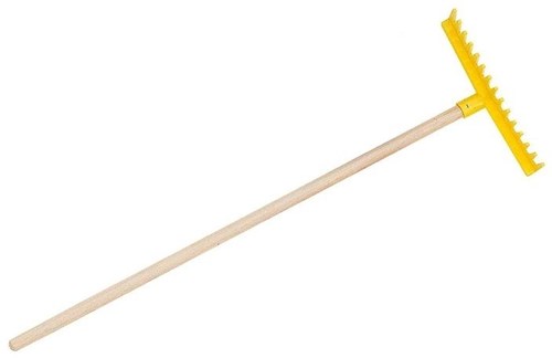 Androni Giocattoli plastic rake with wooden handle sandbox toy-2