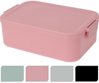 Lunchbox kunststof met clips 20x14x7cm