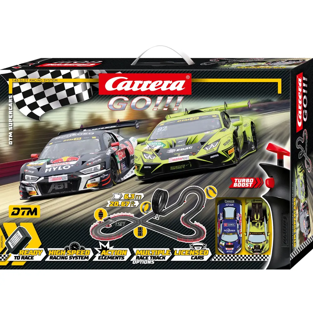 Carrera racetrack DTM Supercars - Audi R8 LMS GT3 vs Lamborghini Huracán