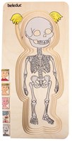 Beleduc wooden puzzle body girl educational toy anatomy-3