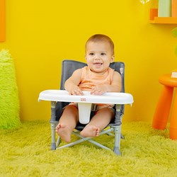 Bright Starts booster seat Pop 'n Sit grey - portable baby booster seat
