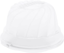 Rotho cake box bundt white - sturdy cake carrier for freshness and transport