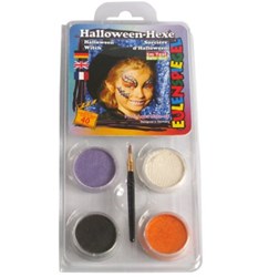 Eulenspiegel face paint set Halloween Witch - Motif set, water-based