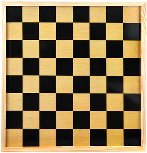 Longfield Games chess board and checkers board wood 40x40 cm double-sided-2