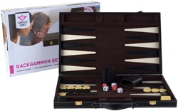 Backgammon classic board game 18 inch brown ivory luxury edition