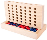Wooden Connect Four game strategic family game classic