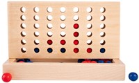 Wooden Connect Four game strategic family game classic-2