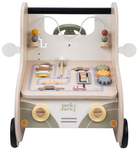 Houten Loopwagen Auto Jack & Jacky-2