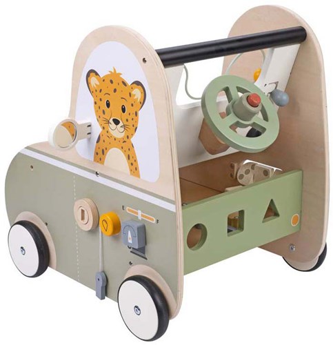 Houten Loopwagen Auto Jack & Jacky-3
