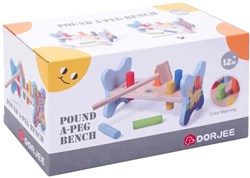 Wooden hammer bench elephant toy for toddlers and babies