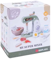 Wooden Super Mixer Set - 14-piece Kitchen Toy for Kids