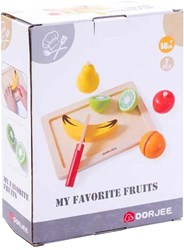 Wooden cutting set fruit toy kitchen set for children 18 months+