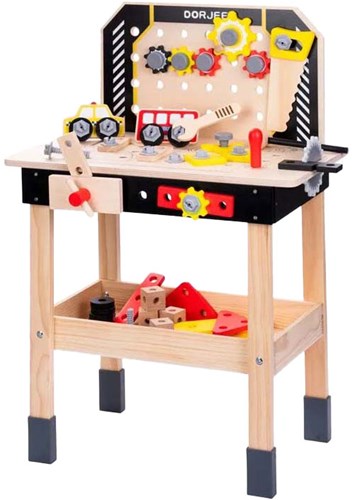 Magnetic workbench toy set with 71 pieces for children-2