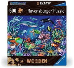 Ravensburger wooden puzzle sea animals under the sea 500 pieces