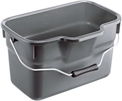 Rotho rectangular bucket 12L anthracite plastic cleaning