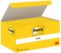3M 12 Post-It pads 38*51mm 653GE 100 sheets
