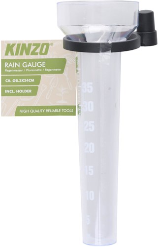 Rain gauge transparent garden accessory diameter 8.3 cm weatherproof