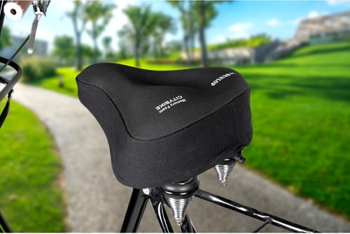 Saddle cover memory foam black comfortable bike saddle cover-2