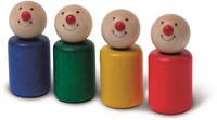 nic wooden toy figures Pico 4 pieces colorful